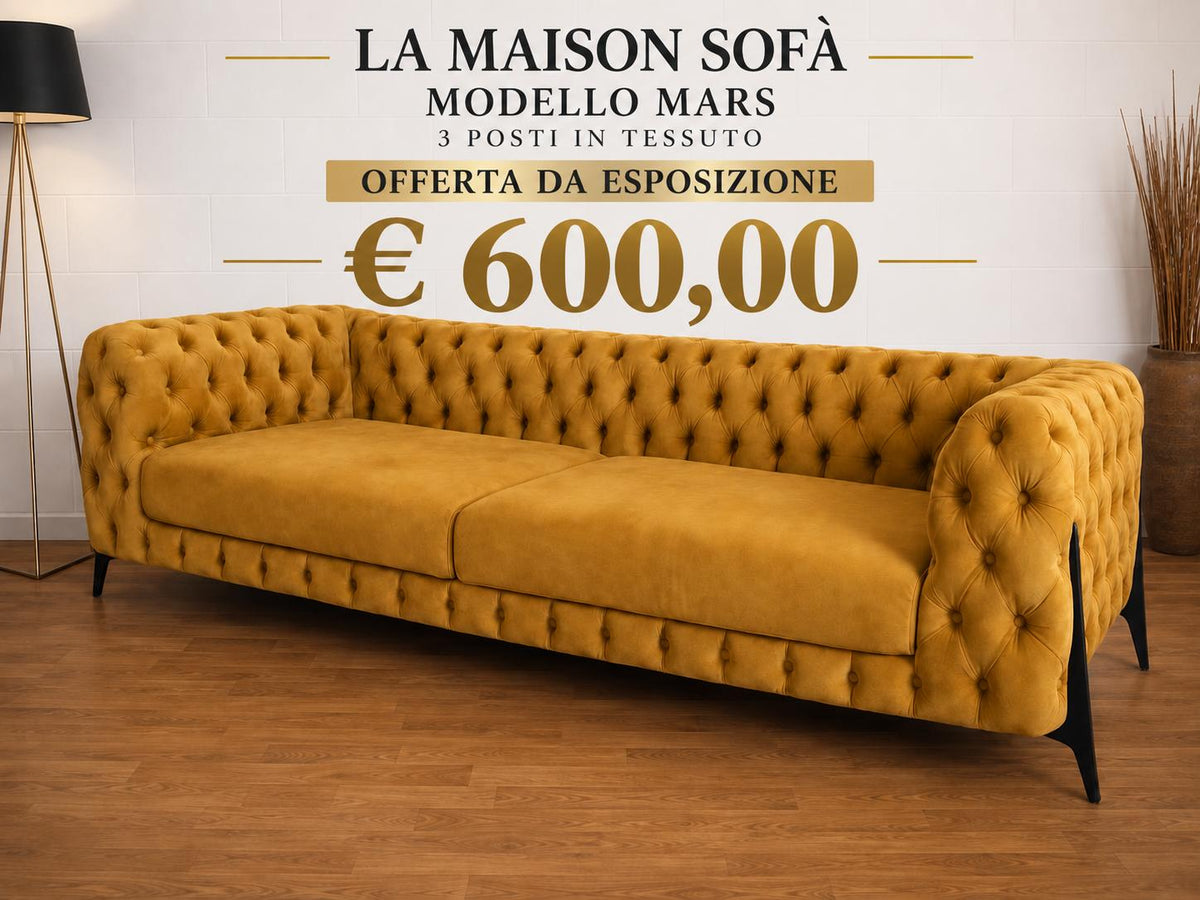 OFFERTA Modello MARS 3 posti in tessuto da ESPOSIZIONE| La Maison Sofà Matera
