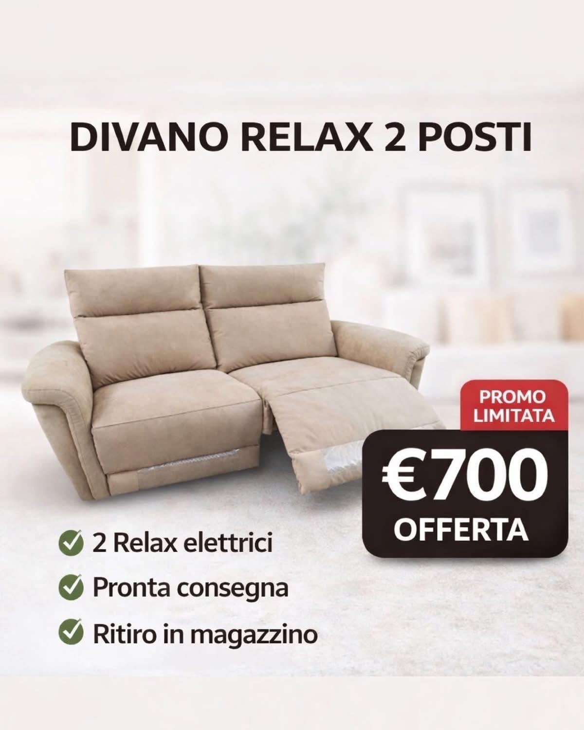 OFFERTA Modello GINEPRO 2 posti 2 relax elettrici